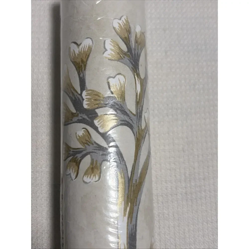 NIP NOS Vintage Sunworthy Wallpaper Border 166217 5 Yd Beige Gold Shells Coral